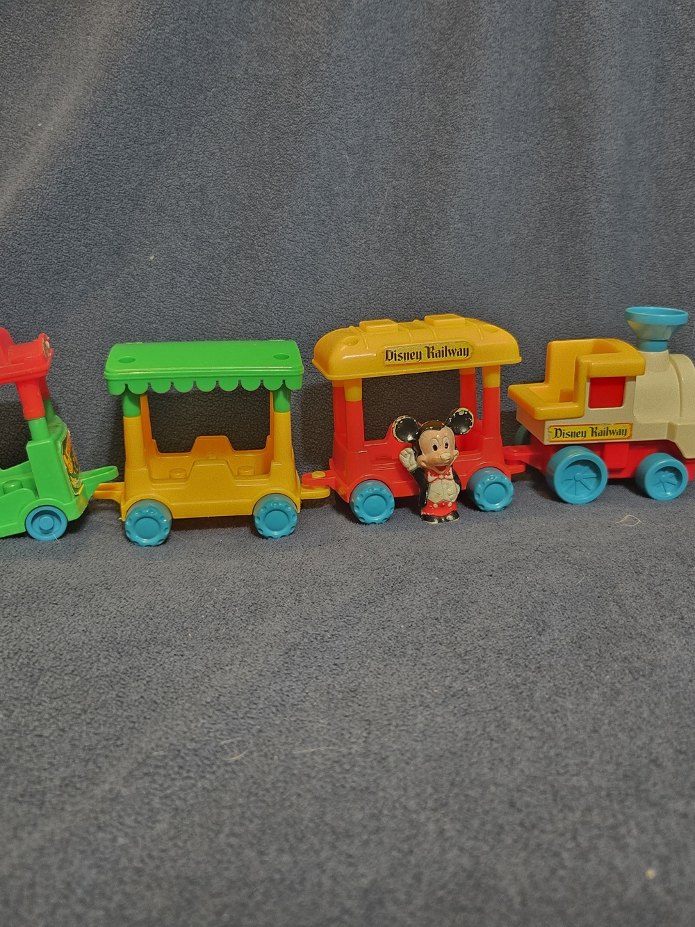 Disney Railway Train with Mickey Figure - Yellow/Red/Green